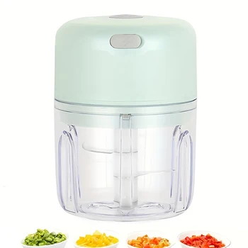 250ml Mini Wiederaufladbarer Knoblauchzerkleinerer und Fleischwolf, Langlebig und Robust, Geeignet
