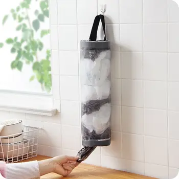 Grau Kleinigkeiten Tasche Lagerung Wand Halterung Mesh Kunststoff Taschen Spender Hängen Wiederverwendet
