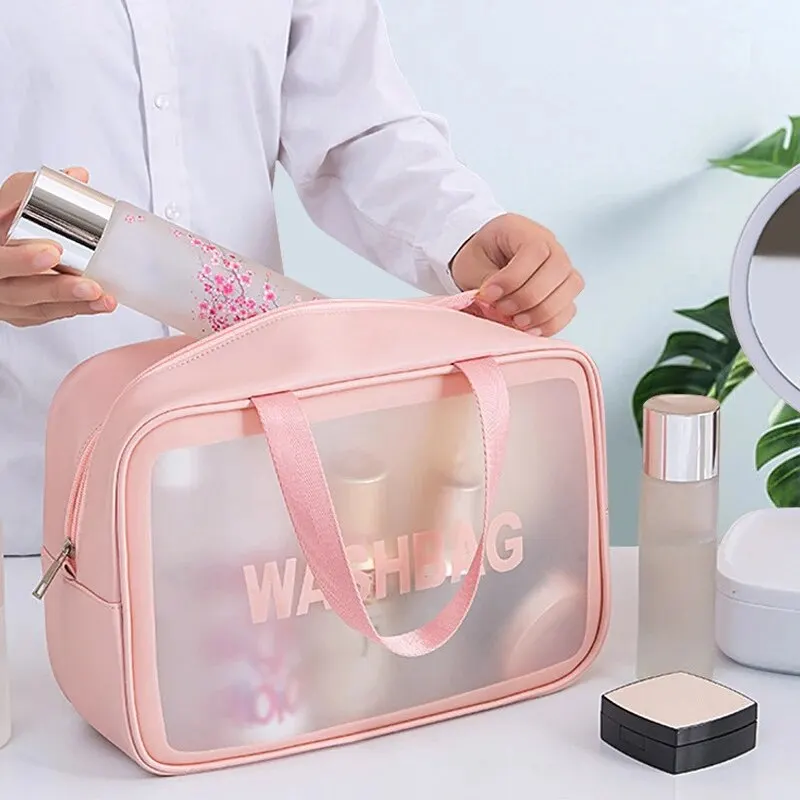 1 Stück PU Transparente Dreiteilige Kosmetik- und – Bild 3