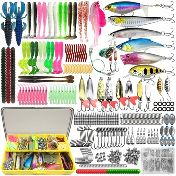 Angel-Köder-Set 83/133/193/239/409 Teile für Forelle/Hecht/Barsch - Mehrschichtiges Pro-Gear-Tackle