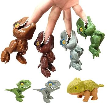 Jurassic Finger Dinosaurier Triceratops Tyrannosaurus Modell Spielzeug für Kinder Kreative Finger Beißen