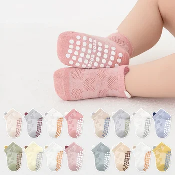 4 Paare/satz Baumwolle Atmungsaktive Kinder Socken Frühling Sommer Dünne Baby Mesh Kurze Socke Jungen Mädchen