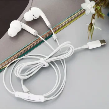 Typ-C-Headset, Stereo-Musik-Ohrhörer, kabelgebundene Kopfhörer mit Mikrofon für Samsung Galaxy S23 S22 S21