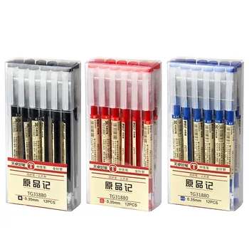 Set Japanische Feinschreibstifte 0,35mm Schwarz Blau Rot Tinte Gelstift Kugelschreiber Schule Büro (54 Stück)