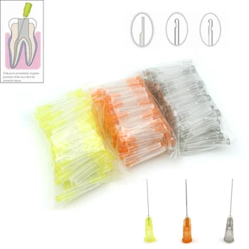 Dental Endo Bewässerung Nadelspitze Zahnwurzelkanal Seitliche Bewässerung Nadel Durchmesser (100 Stück)