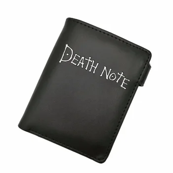 Death Note Anime Schwarzes PU-Leder, kurze Geldbörse, Karten- und Geldbörse für Jungen und Mädchen, Geschenk