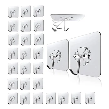 Haken Transparent Starke Selbstklebende Tür Wand Kleiderbügel Haken Saug Schwere Last Rack Tasse Sucker