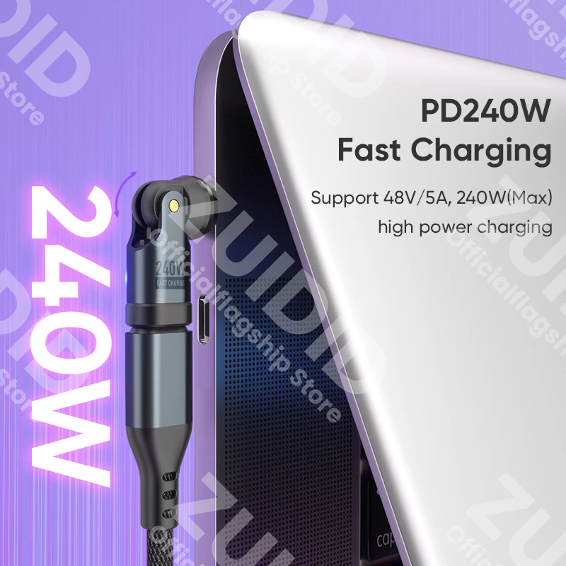9-poliger USB C auf Typ C magnetischer OTG-Adapter PD240W USB – Bild 2