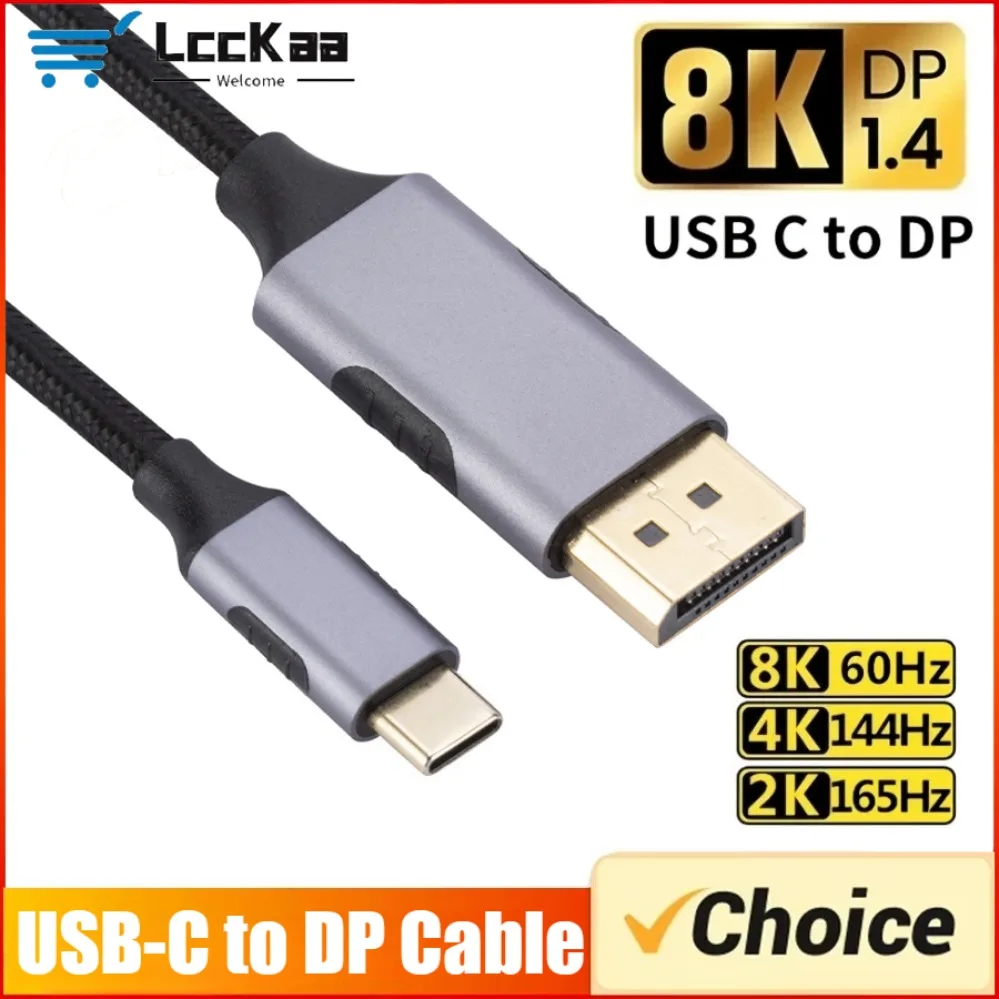 USB-C auf DisplayPort 1.4 Kabel 8K 60 Hz / 4K 144 Hz