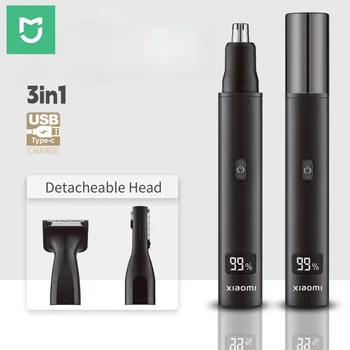 2025 NEU! Xiaomi 3-in-1 elektrischer Nasen-Ohr-Haarschneider für Männer, schmerzlos, wiederaufladbar