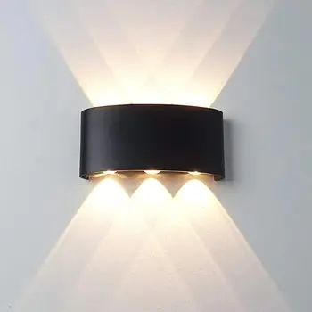 LED-Wandleuchten, moderne Innen- und Außenlampe, weiße Up-Down-Wandleuchten für Wohnzimmer, Flur