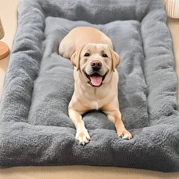 Übergroßes Plüsch-Hundekatzenbett, Sofa-Kistenunterlage, ultraweiche Polyester-Haustiermatte für alle Größen