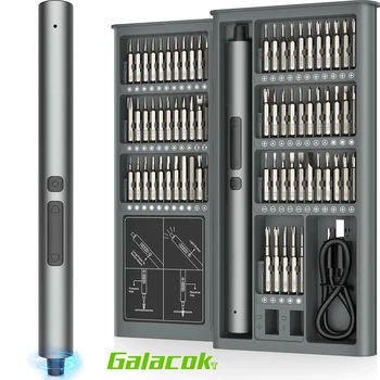 75-in-1-Präzisions-Elektroschrauber-Set, kabelloser magnetischer Reparatur-Werkzeugkasten mit LED-Licht