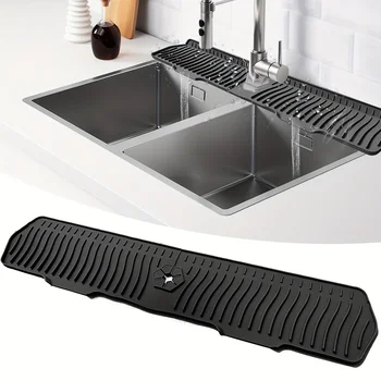 Küchenarmatur Spritzschutz Silikon Waschbecken Wasserhahn Spritzschutz Matte Abflusspad Arbeitsplattenschutz