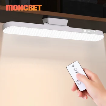 LED-Tischlampe, magnetisch, zum Aufhängen, über USB wiederaufladbar, Schreibtischlampe, 3-farbiges Leselicht