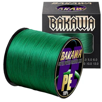 BAKAWA 4 Stränge Multifilament Angelschnur 300 M 500 M 1000 M 100 M Karpfen Angeln Japanische 100% PE