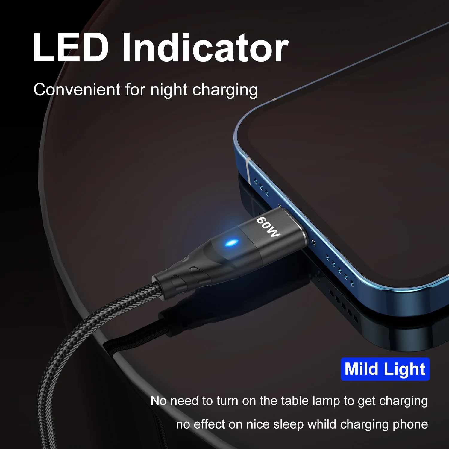 Magnetisches Ladekabel 60 W mit USB-C und Micro-USB Stecker – Bild 4