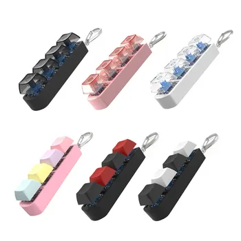 4 Tasten Fingerknopf Anti-Stress-Spielzeug Mechanische Tastatur Tastenkappen Büro Dekompression Beruhigender