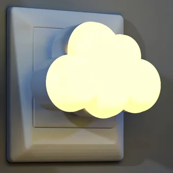 Nachtlichter mit LED-Lichtsensor, Plug-in, automatisches Ein-/Ausschalten, Wolkenform, Nachtlichter