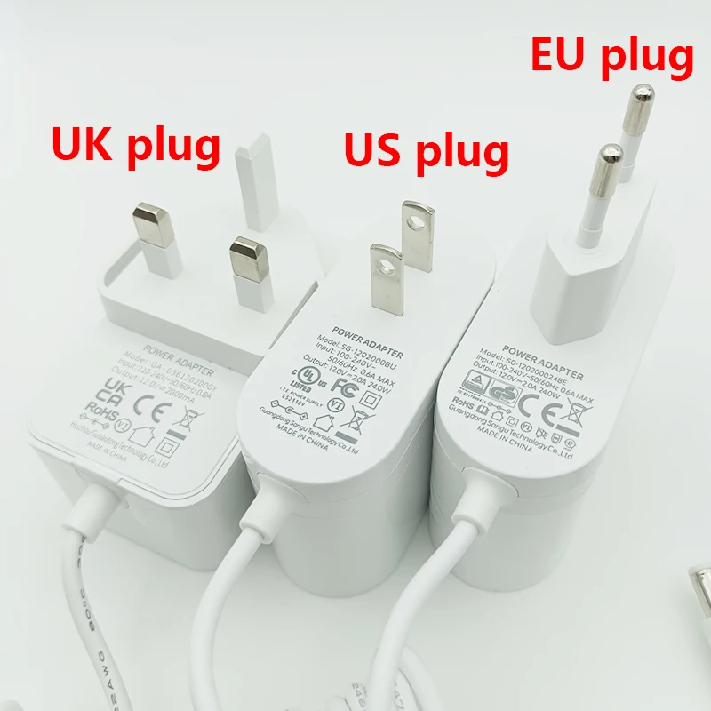 Netzteil 12 V 2 A, DC 5,5×2,5 mm, EU/US/UK-Stecker – Bild 2