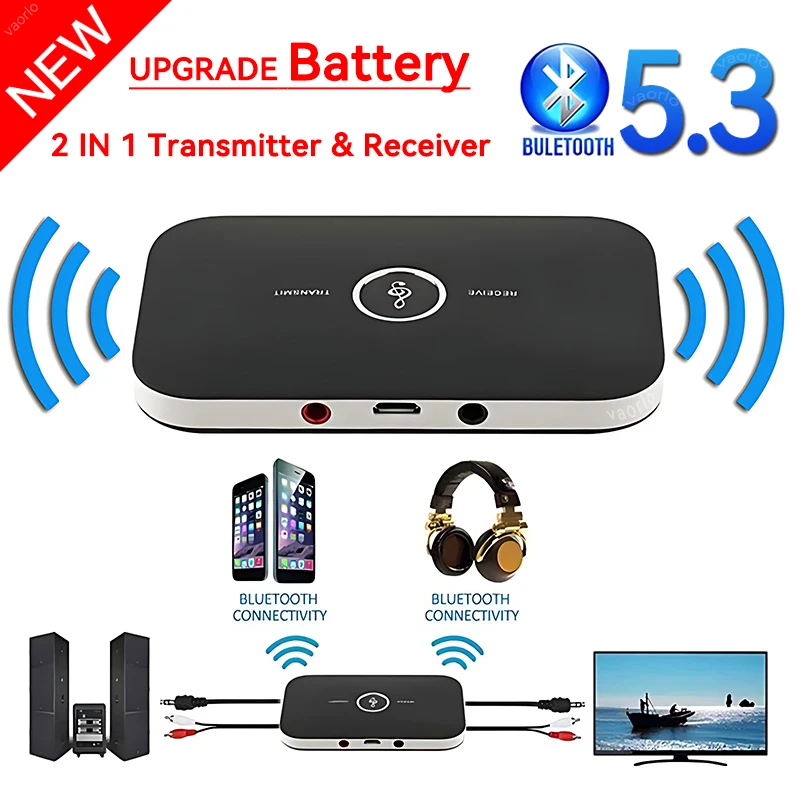 B6 2 IN 1 Bluetooth 5,3 Audio Sender Empfänger 3,5mm AUX Jack