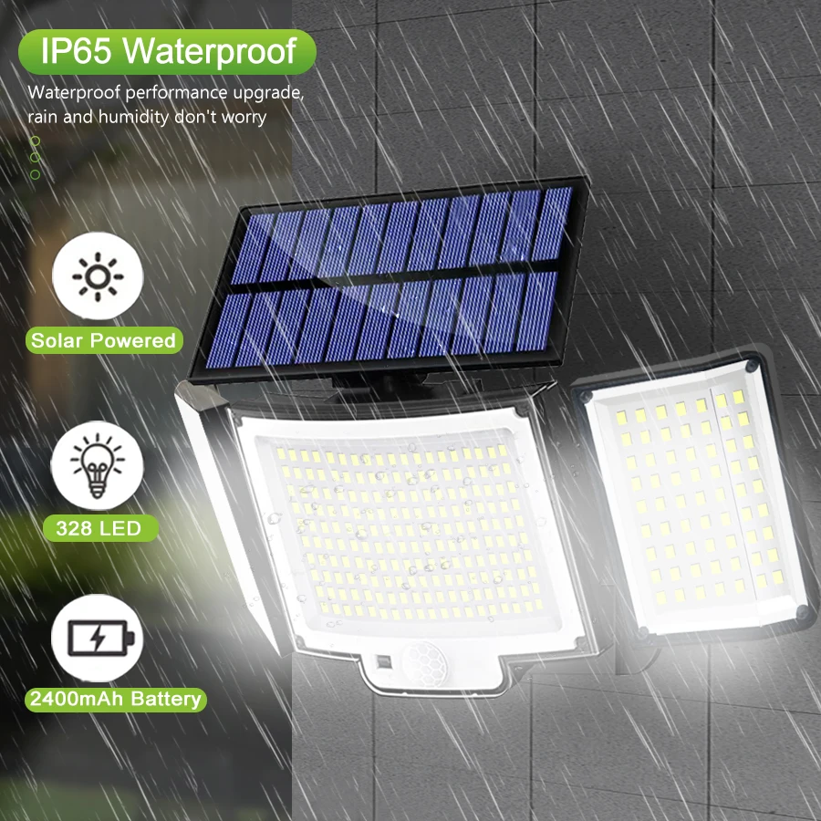 Solarleuchte für den Außenbereich, 328/348 LED, integrierter – Bild 5