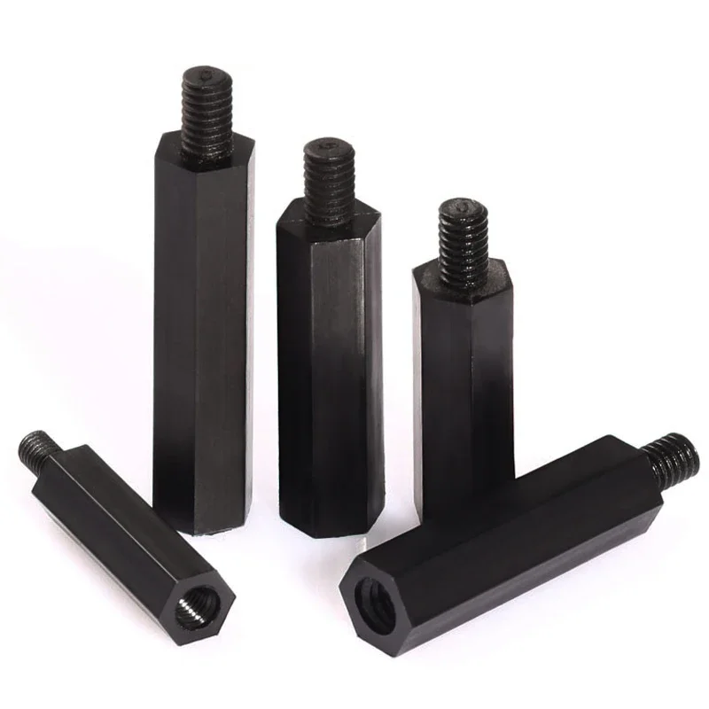M2 M2,5 M3 M4 schwarz Nylon Sechskant männlich weiblich – Bild 2