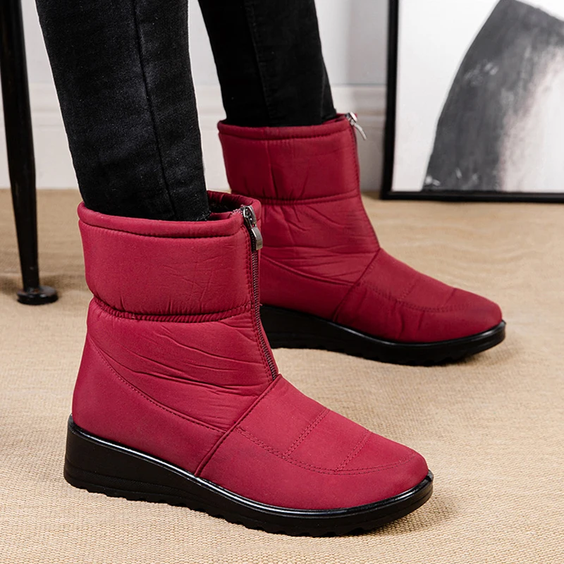 Neue Plattform Wasserdichte Schnee Stiefel Frauen 2025