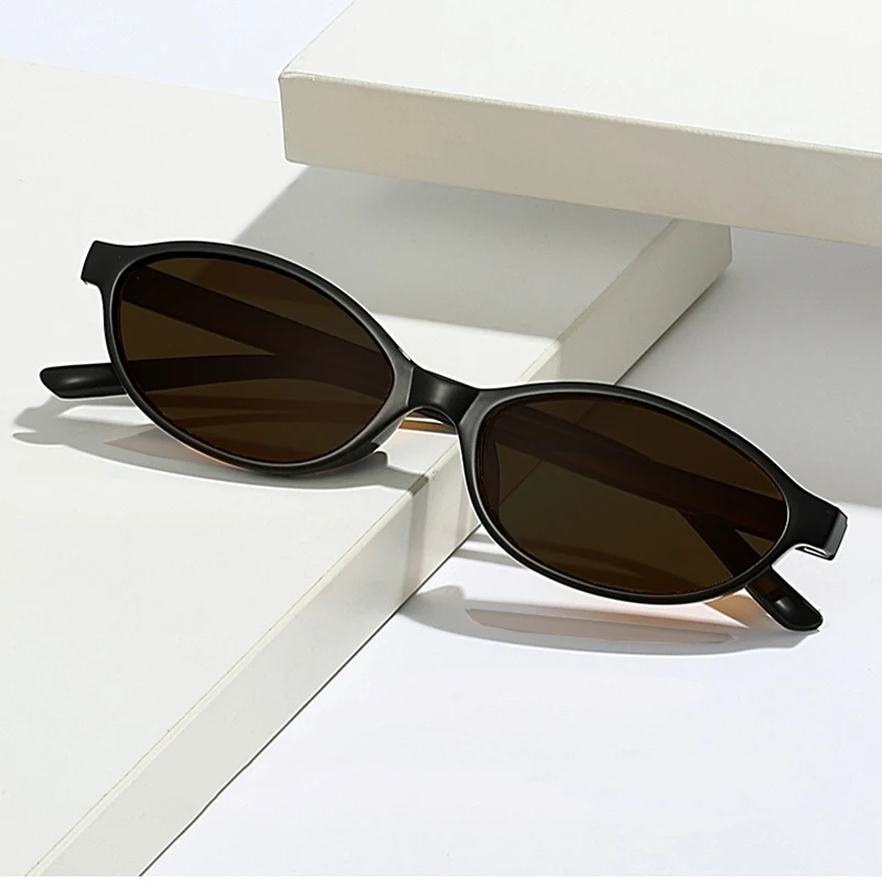 Retro-Sonnenbrille mit ovalem Rahmen, modisch – Bild 2