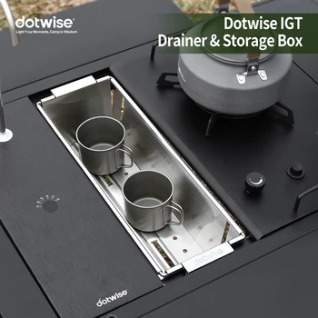 DOTWISE 0,5 Einheiten Korb Camping IGT Tisch, zugänglicher Outdoor-Camping IGT Klapptisch mit Abfluss, 0,5