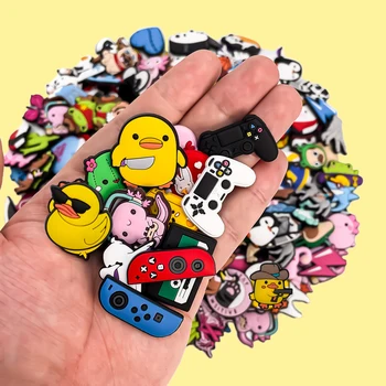 PVC Zufällige Cartoon Schuh Charms Klassische Cartoon Tier Schuh Dekorationen Zubehör Pins für Frauen Männer