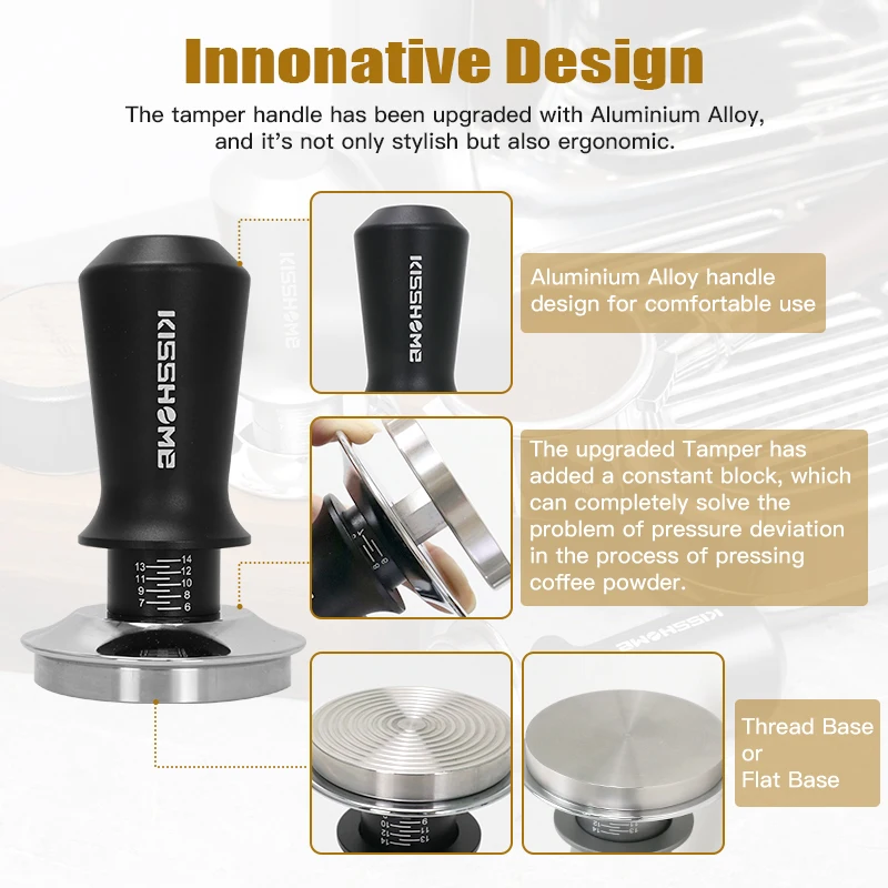 Kaffee Tamper 30lb Konstantdruck Kalibrierte Doppelfeder 51mm – Bild 3