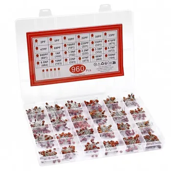 50V Keramische Kondensatoren Kit 2pF-0,1uF 30pF 100pF 1nF Elektronikkomponenten Packung Kondensator Sortiment