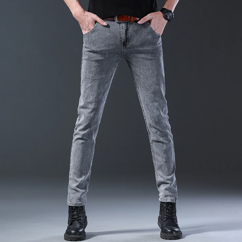 Jeans im neuen Stil, Slim-Fit für Herren, bequeme, elastische – Bild 2