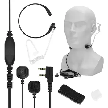Baofeng Walkie Talkie Kopfhörer K Neck Throat Control Ohrhörer Versenkbare Finger PTT Zwei Weg Radio Headset