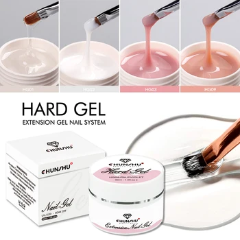 30ML Hartgel Für Nagel Verlängerung Milchig Weiß Builder Konstruktor Gel Selbst Nivellierung Verstärkung Nagel