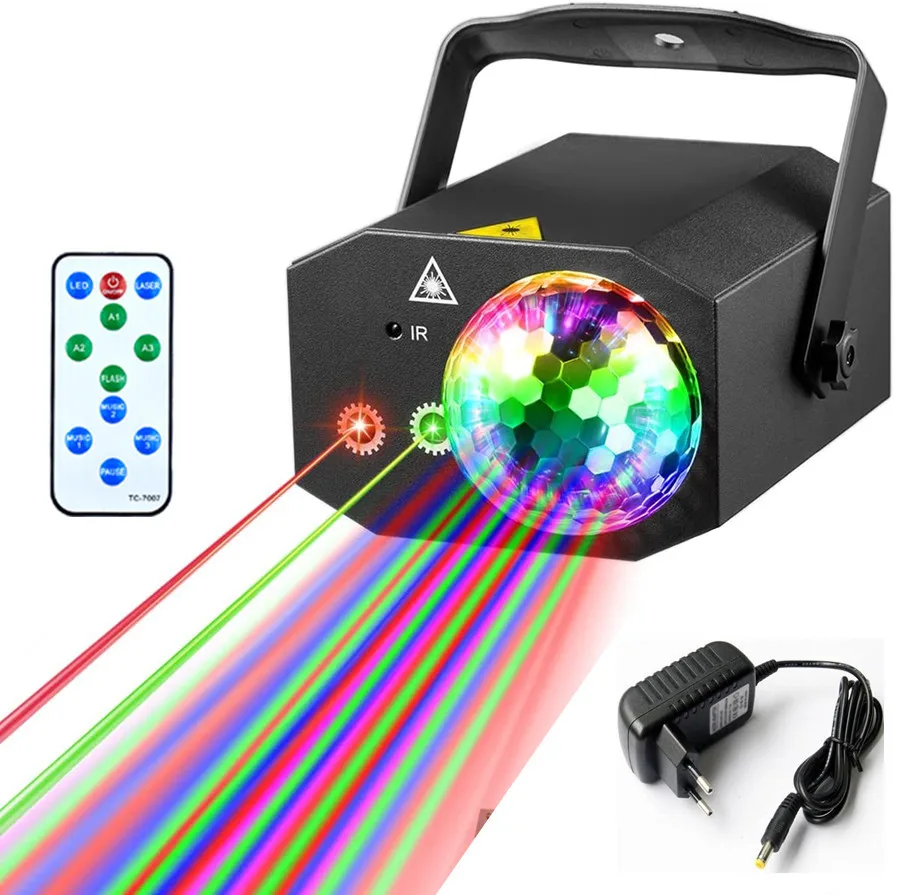 Party Lichter DJ Disco Ball Licht Muster Projektor Sound