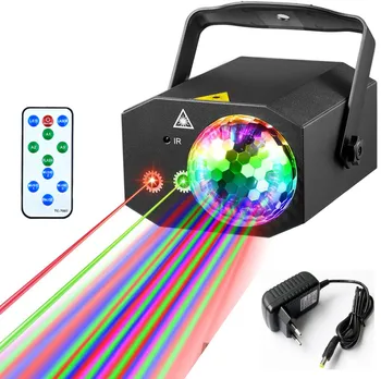 Party Lichter DJ Disco Ball Licht Muster Projektor Sound Aktiviert Tanz Geburtstag Bar Karaoke Weihnachten