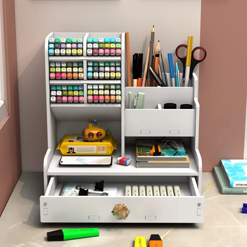 Markierungsstift Bleistifthalter Holz Schreibtisch Organizer – Bild 5