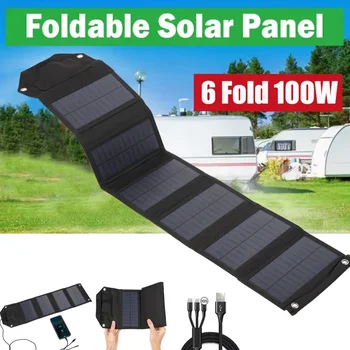 60W 80W 100W faltbares Solarpanel 5V USB wasserdichtes tragbares Faltladegerät für Handy-Powerbank