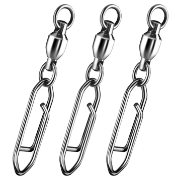 Angellager Drehverbinder 0 # -5 # Silberner starker 360° ° Angeln Köder Quick Pin Anschluss Ring (10 Stück)