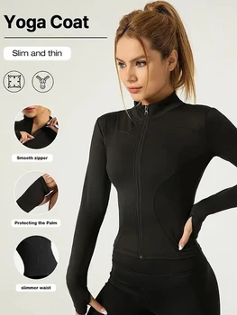 Fitnessjacke, enges, schnell trocknendes Damenoberteil, Herbstedition 2025, langärmeliger, sonnenschützender