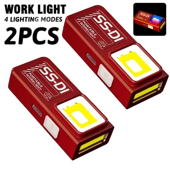 LED COB Mini-Taschenlampe USB Wiederaufladbare Mini-Fackel Tragbare Arbeitsleuchte mit Magnet Outdoor Notfall