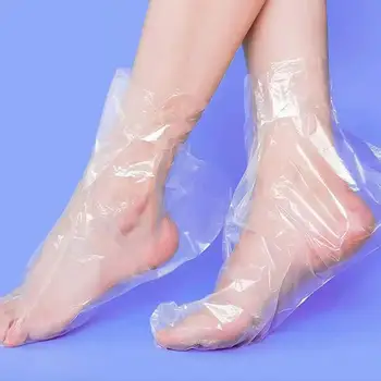 Einweg-Fußpflegesocken Transparente Fußbeutel PE-Fuß-SPA-Abdeckungen Hornhautentferner Fußpflege
