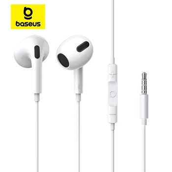 Baseus H17 3,5 mm kabelgebundener Kopfhörer mit Mikrofon, drahtgesteuerter In-Ear-Kopfhörer für Musik, Sport