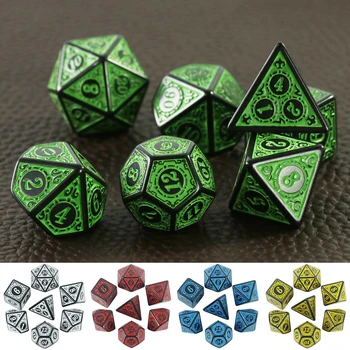 DND Würfelset, polyedrische Würfel, Kunststoffwürfelset, einzigartige Muster, erstaunliche
