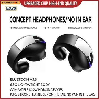 BT Ohrclip-Kopfhörer Mono In-Ear Motion Stereo Knochenleitungs-GD28 Business Kabelloser Kopfhörer Mini Mono