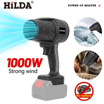 HILDA 1000 W Luftgebläse Handheld Storm Force Akku-Staubblaster Schnee- und Laubkehrmaschine Turbo Jet Cleaner