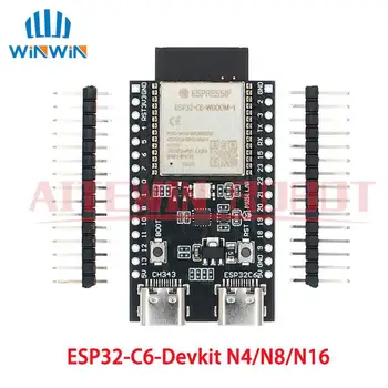 ESP32 ESP32-C6 WiFi + Bluetooth Internet der Dinge Dual Typ-C Entwicklungsboard Kernplatine ESP32-C6-DevKit C