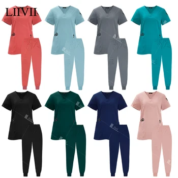 Chirurgische Uniformen, Damen-Peeling-Set, medizinische Krankenschwester, Schönheitssalon, Arbeitskleidung